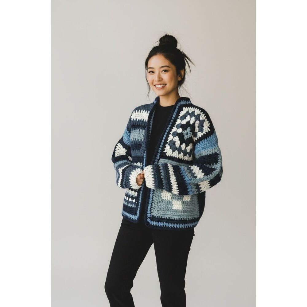 THE NIGHTSHIFT Handmade Crochet Cardigan